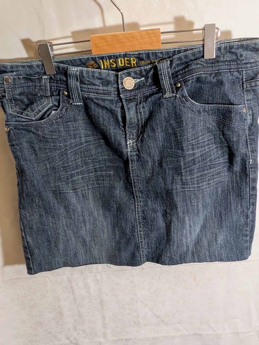 Y2K McBling Grunge Insider Premium Denim Skirt